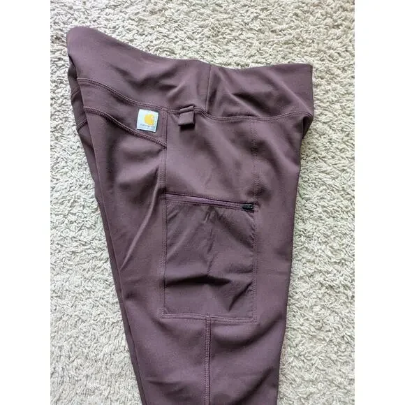 NWT Carhartt Force Fitted Lightweight Utility Legging S(4-6) Burgundy BN3609-W - Picture 8 of 8